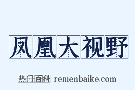 凤凰大视野是什么意思的图片